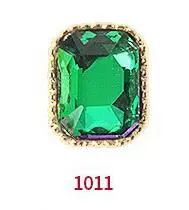 1011-10pcs 10 шт./упак. Подвески дизайн ногтей Стразы Украшения из металлического сплава блестящие Ювелирные изделия из кристаллов 12 видов конструкций 3D Маникюр Аксессуары 6*9 мм - Цвет: 1011-10pcs