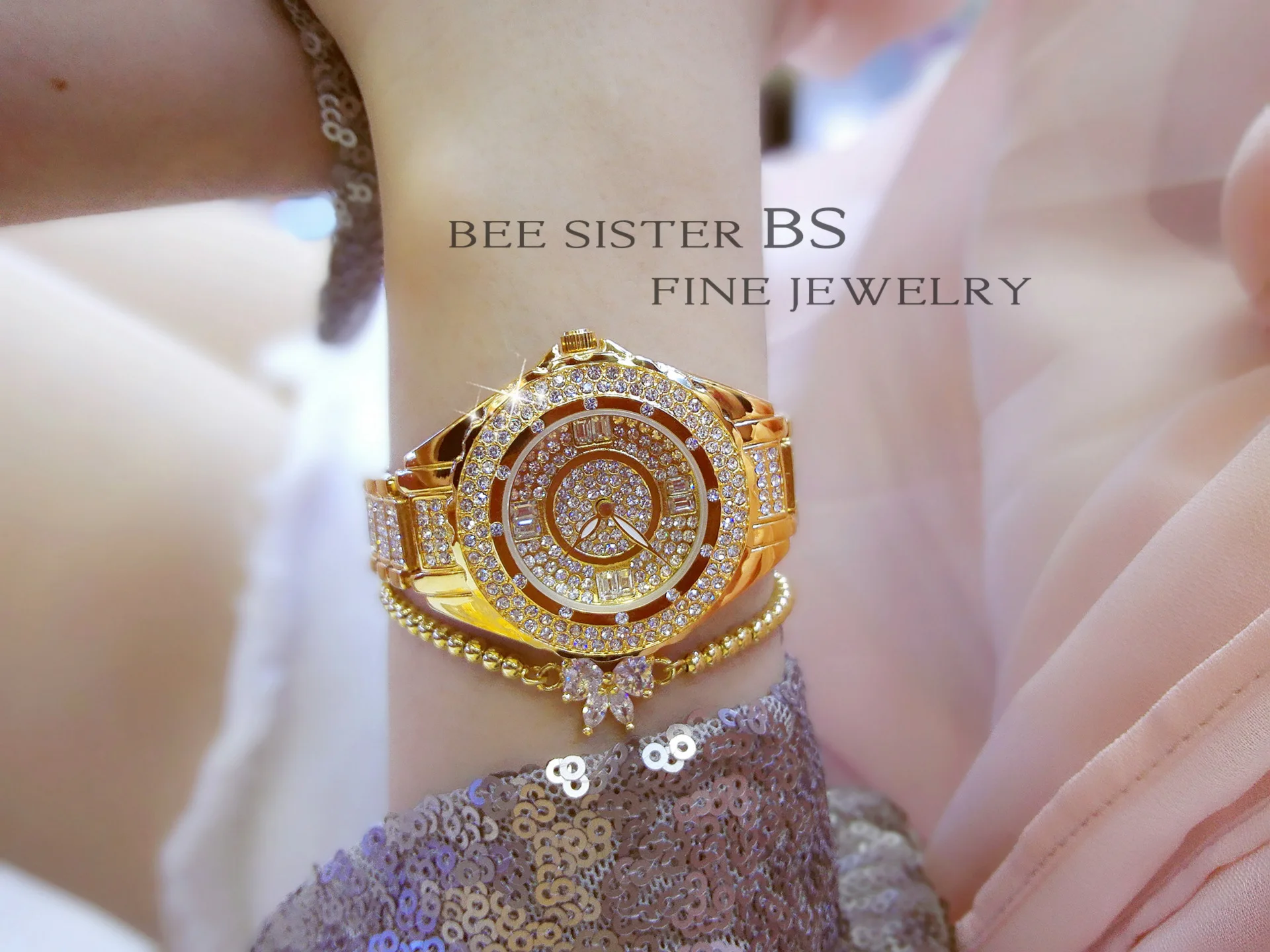 Horloge Dames женские часы Лидирующий бренд горячая распродажа Роскошные часы с кристаллами Модные женские кварцевые часы женские наручные часы Reloj