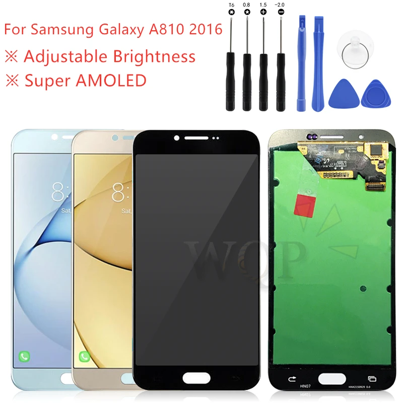 Super AMOLED для Samsung Galaxy A8 2016 A8100 A810 ЖК дисплей сенсорный экран дигитайзер в сборе