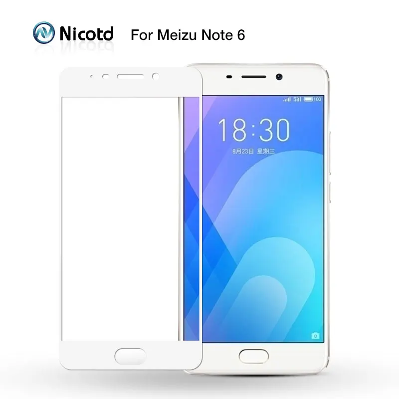 Защитное стекло Nicotd закаленное для meizu M6 Note M5 M5S M5C M3 M3S MX6 U20 U10|tempered glass|full cover tempered