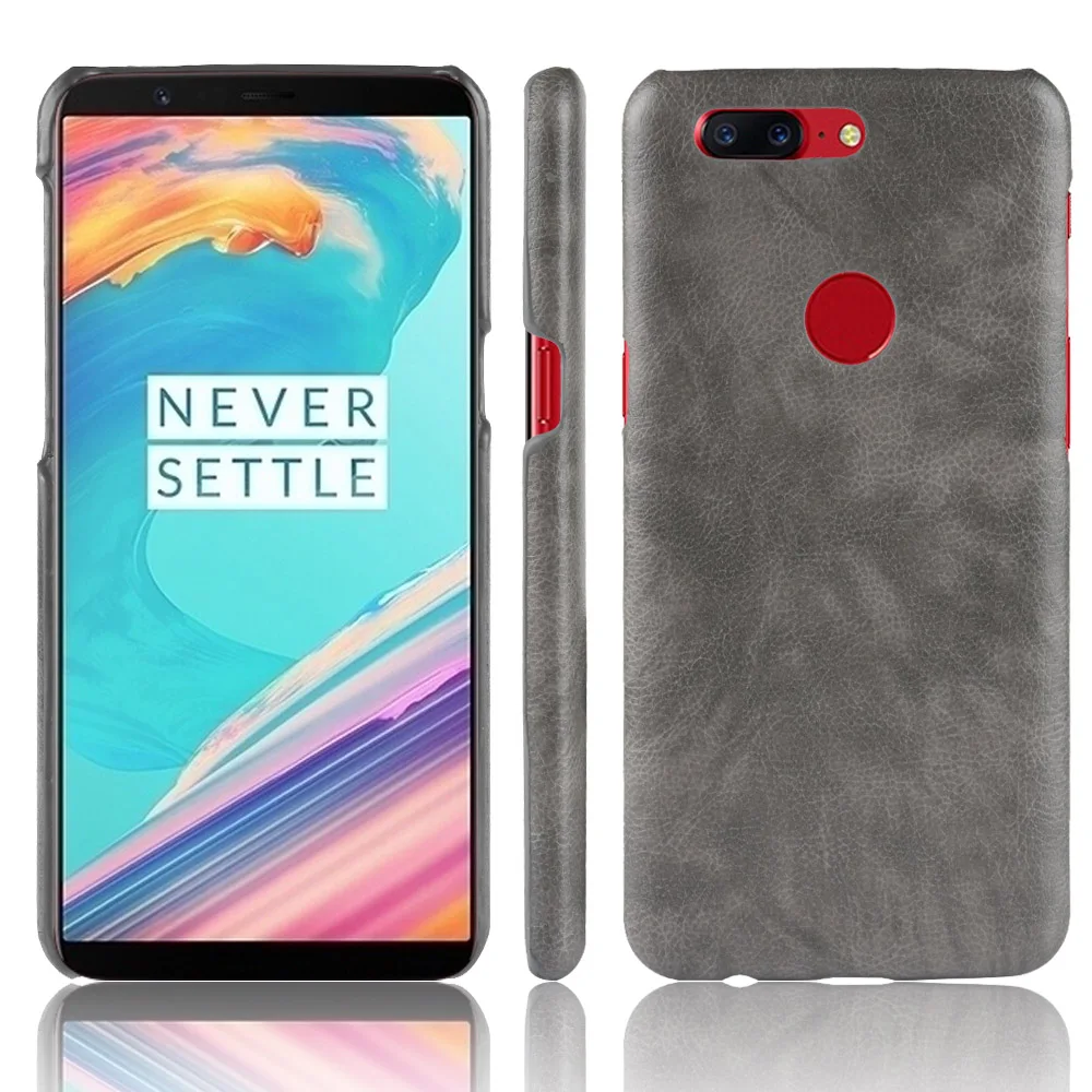 Ретро Кожаный чехол для One Plus 5T личи Кожа противоударный жесткий OnePlus 1 + телефона s