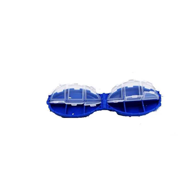 MSMRCO High Quaility 12 Grid Blue Plastic Fishing Tackle Box Turtle Fly Ocean Beach Fake Lure Goods | Спорт и развлечения