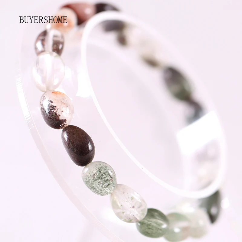 Green Phantom Ghost Натуральный камень мульти цветной флюорит гранат красный циозит Lapis кристалл браслет цепочка неправильной формы бусины для женщин 7," 1 шт - Окраска металла: Green Phantom Ghost