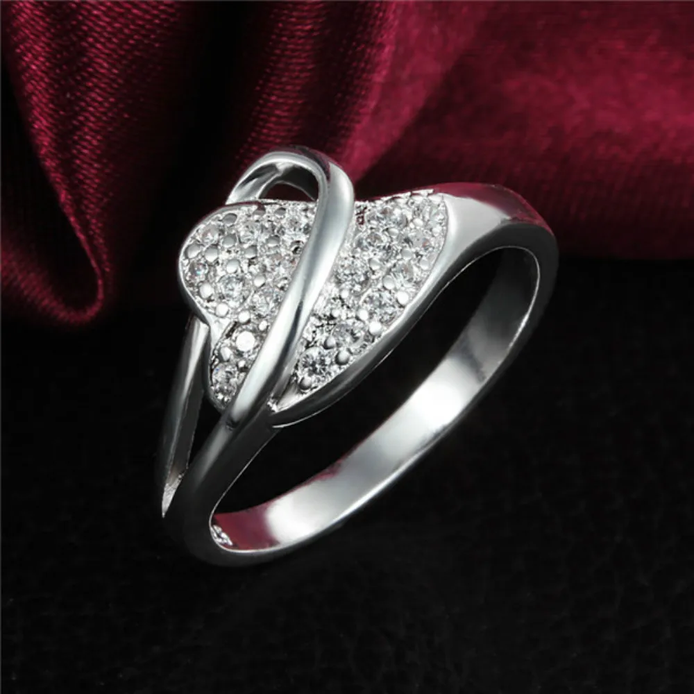 Кольцо на палец в форме сердца со стразами оптовая продажа новинка модные