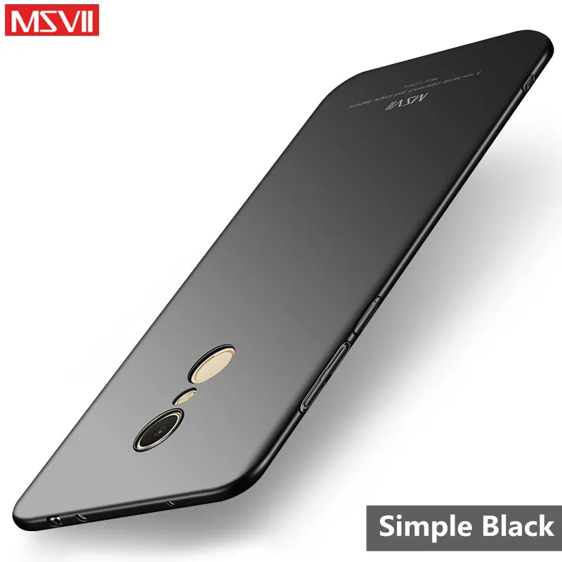 Simple Black MSVII PC Пластиковый Чехол для Xiaomi Redmi 4X5 Plus Red mi note 4 4X 5A pro mi 5 mi A1 mi 5X mi 6 mi A1 5S 5X6 Чехол Для Телефона - Цвет: Simple Black