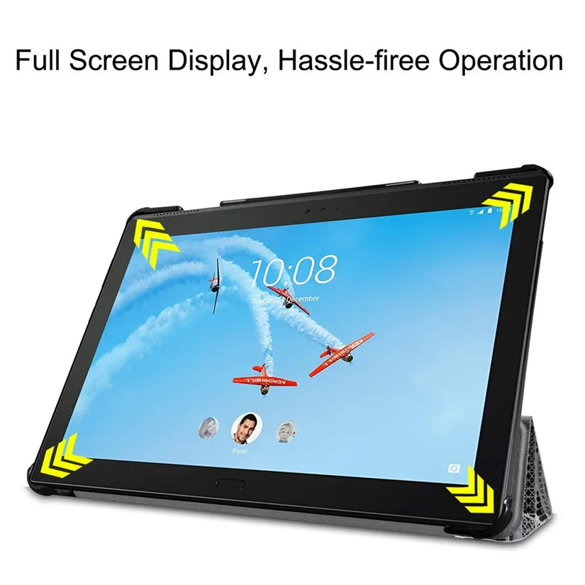 CARPRIE ультра тонкий кожаный чехол подставка для 10 дюймов Lenovo Tab P10 TB X 705 защитный