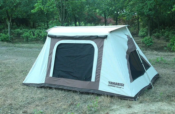 Водонепроницаемая Всесезонная палатка на 4 человек из хлопкового полотна для