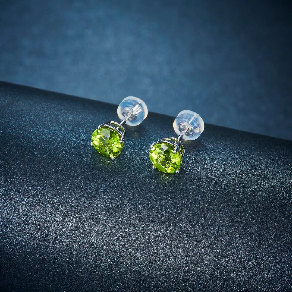 Женские серьги в виде природной кожи LP из чистого белого золота 14 к 585 пробы 4 мм/5