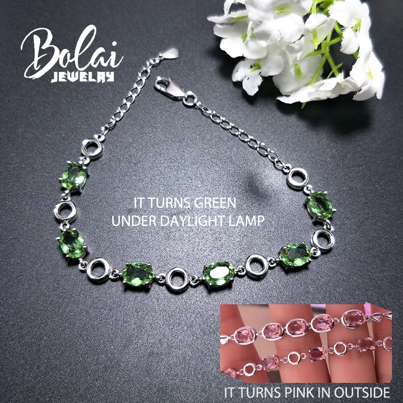 Bolaijewelry потрясающий браслет zultanit diaspore из стерлингового серебра 925 пробы ювелирные