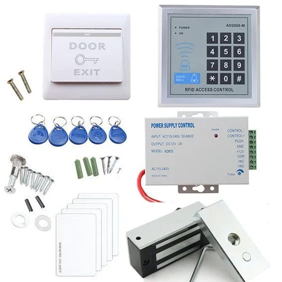 Rfid система контроля доступа полный комплект + 60 кг (100 фунтов) электронный дверной