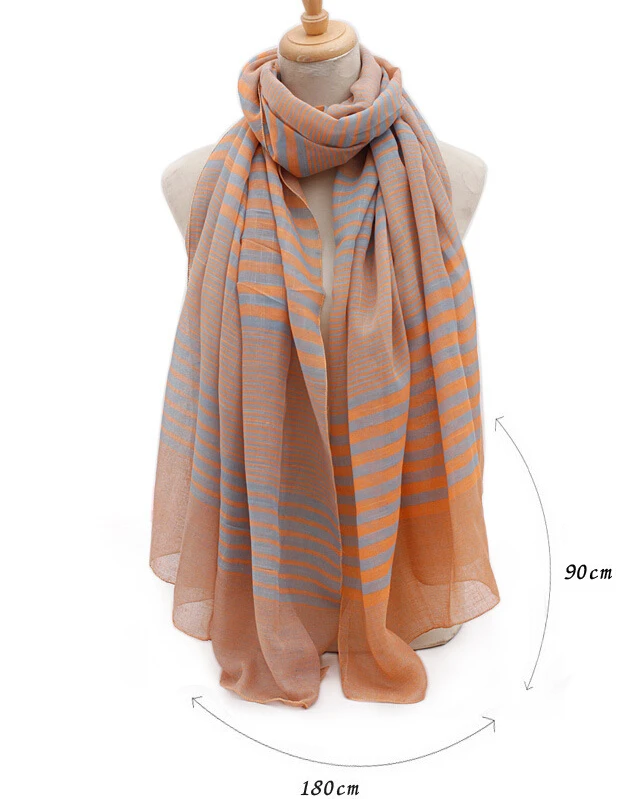 

2016 women's printe stripe cotton design spring shawls winter design popular wrap long hijab scarves/scarf 180*100cm