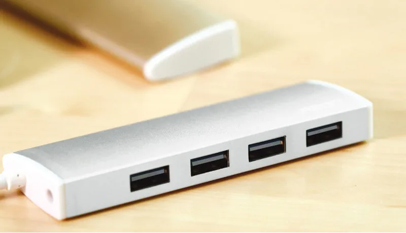 Алюминиевый сплав USB2.0 концентратор 4 порта Серебро Золото высокоскоростной 30 см кабель usb-хаб для нескольких устройств компьютер ноутбук
