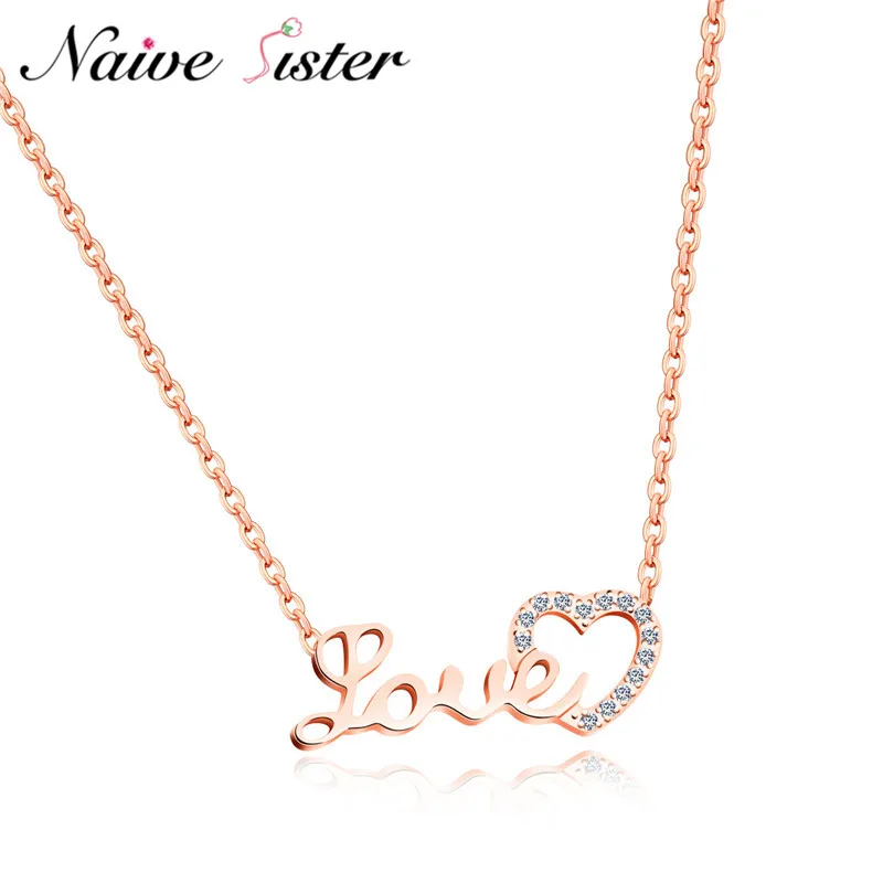 Романтическая любовь подарки Мода Письмо сердце подвеска neckalces для Для | Отзывы и видеообзор