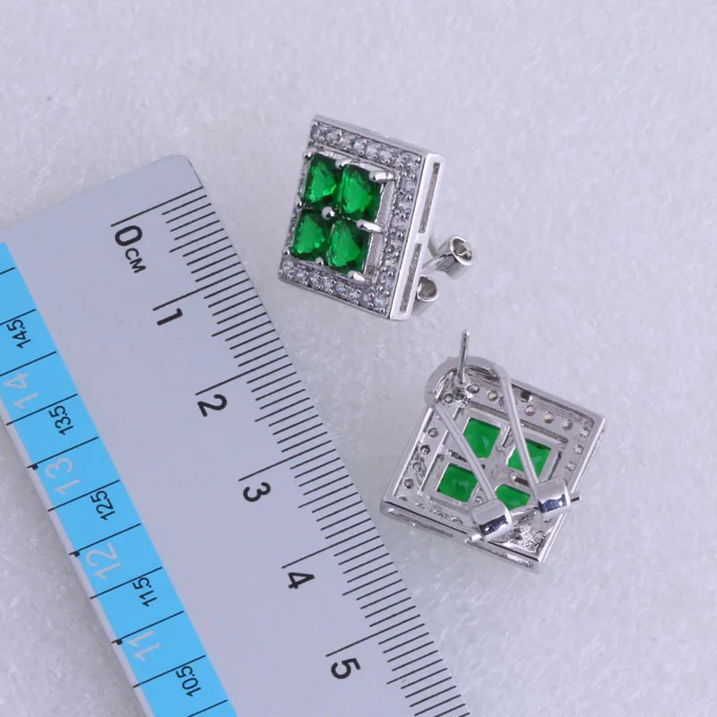 Женский ювелирный комплект из искусственного циркония серебряного цвета