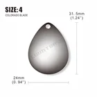 Лезвия спиннера из никелированной стали, размер 4 -24x31,5 мм, Спиннер Сделай Сам приманки, 50 шт.