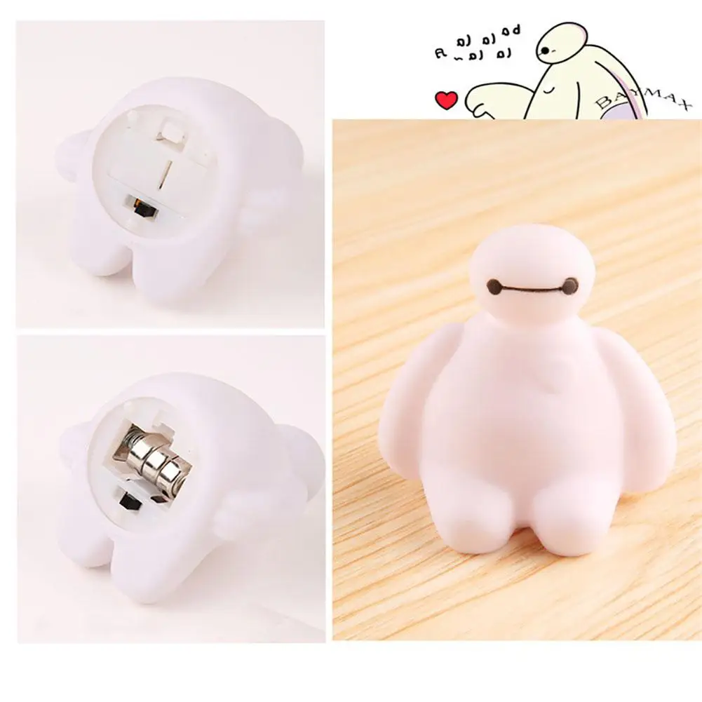 Мультипликационный ночник переключатель Baymax светодиодная лампа портативный