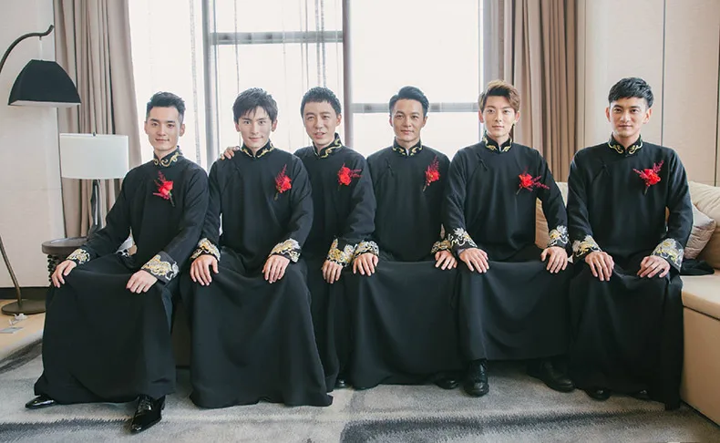 Китайское свадебное платье пастуха традиционное китайское для мужчин Жених тост