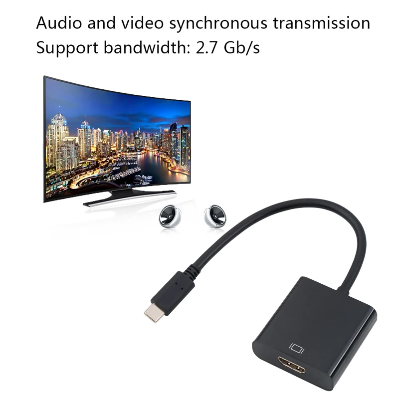 Адаптер kebidu Type C HDMI совместимый с USB 4K 3 1 переходник Папа мама для MacBook Chrome book Samsung