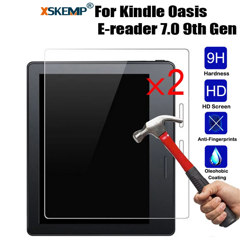 XSKEMP 2 шт./лот 9 H Экран протектор Закаленное Стекло для Amazon Kindle Oasis чтения