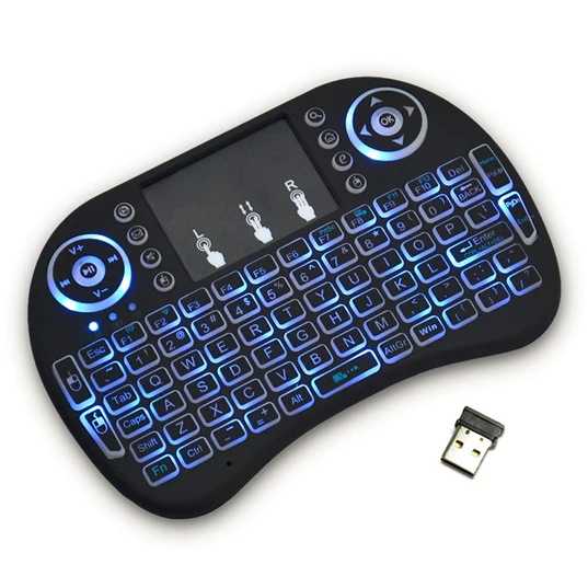 Mini Wireless Keyboard 2.4G Air Mouse Touchpad Design Handheld with Backlit for Gaming PC Android TV Box X-BOX Player | Компьютеры и