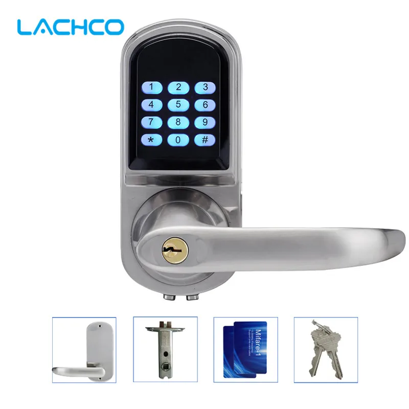 Разблокировка двери LACHCO L16071BS электронный Умный Замок с 2 картами без ключа