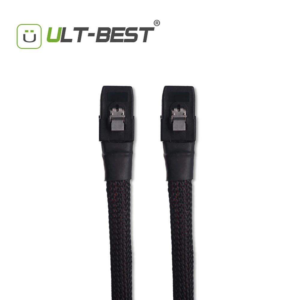 

ULT-Best Internal Mini SAS 36P (SFF-8087) Male to Mini SAS 36P (SFF-8087) Male Cable with Nylon Braid 65CM