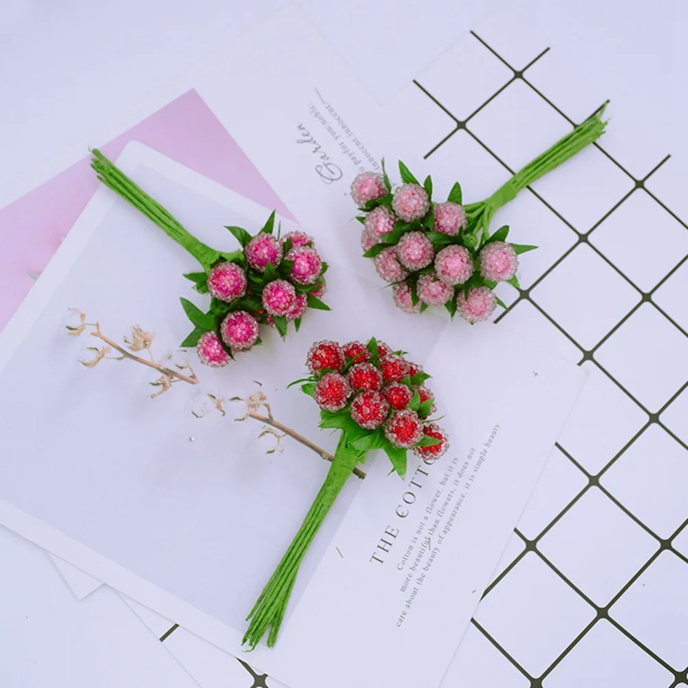 12 шт. высокое качество поддельные пластиковые гранатовые растения diy Подарочная