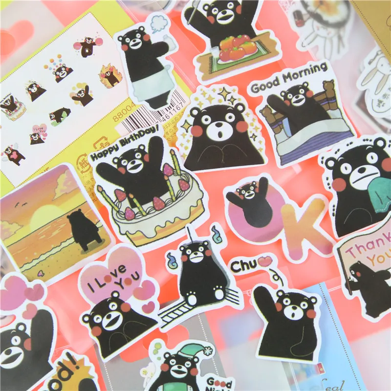 1 сумка милые декоративные наклейки в Корейском стиле из мультфильма клейкие для
