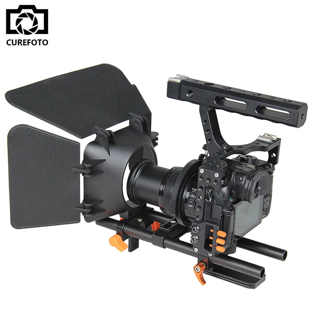 

DSLR Camera Rig Handle Video Stabilizer Camera Cage & Follow Focus & Matte Box Kit For Sony A7S A7 A7R A7RII A7SII Panasonic GH4