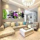 Без рамки искусство настенные картины бамбука цветок Картина на холсте настенные картины для Гостиная современная картина Печать на холсте HY38