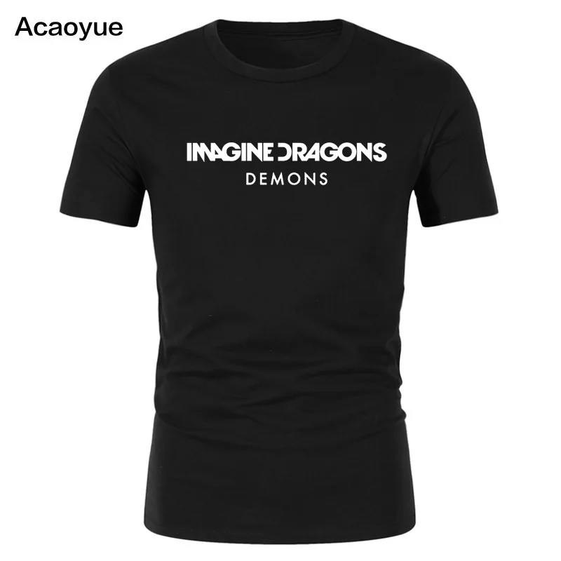 Мужская хлопковая футболка Imagine Dragons Evolve World Tour черная Футболка в стиле хип хоп
