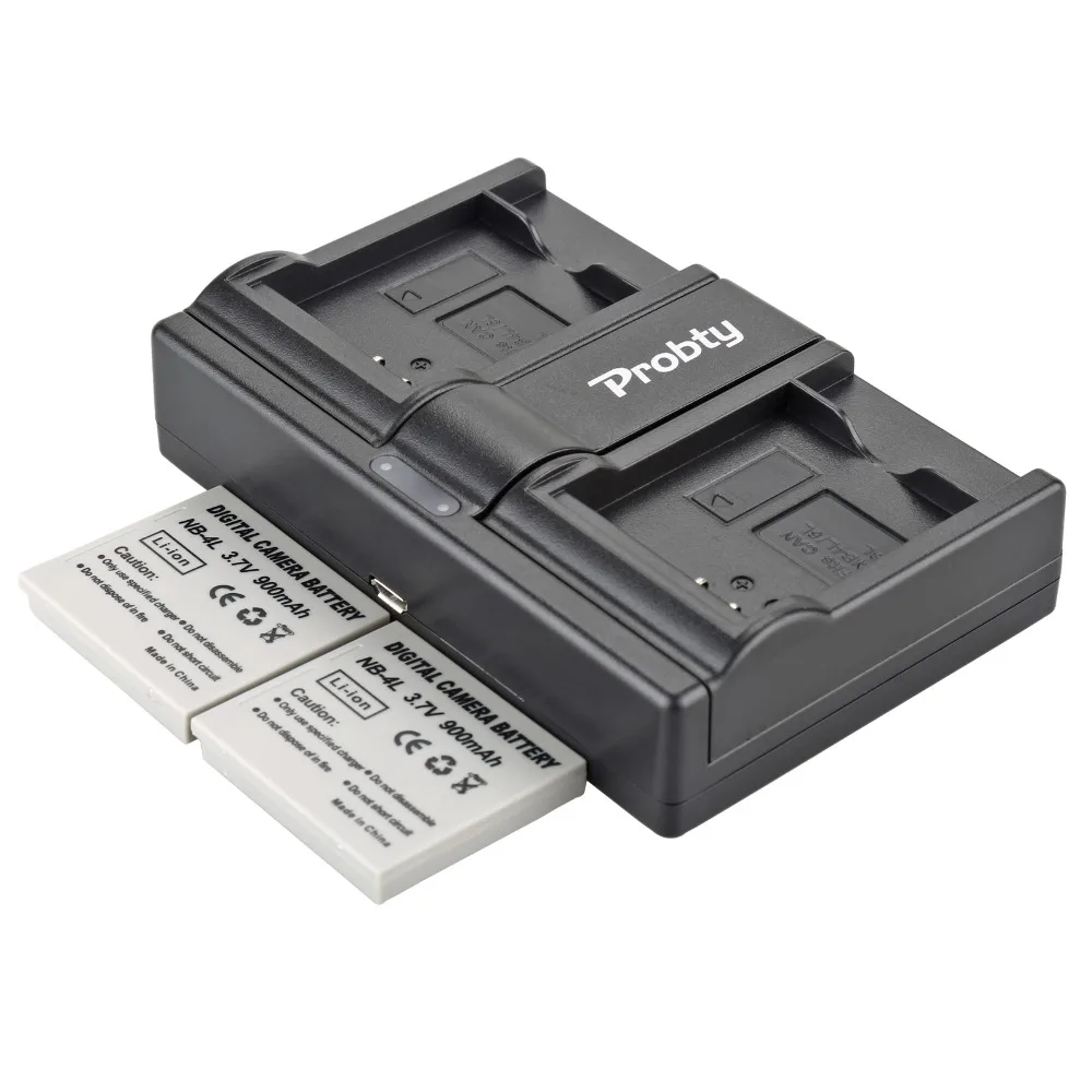 2 шт. NB-4L батареи NB 4L + USB двойное зарядное устройство для Canon PowerShot SD200 SD300 SD400 SD430 SD450