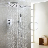 Easy-Installation Shower System Bathroom Shower Set 55X35 CM Ultra-thin Rain Shower Heads Hot And Cold Embedded Box Faucet Valve