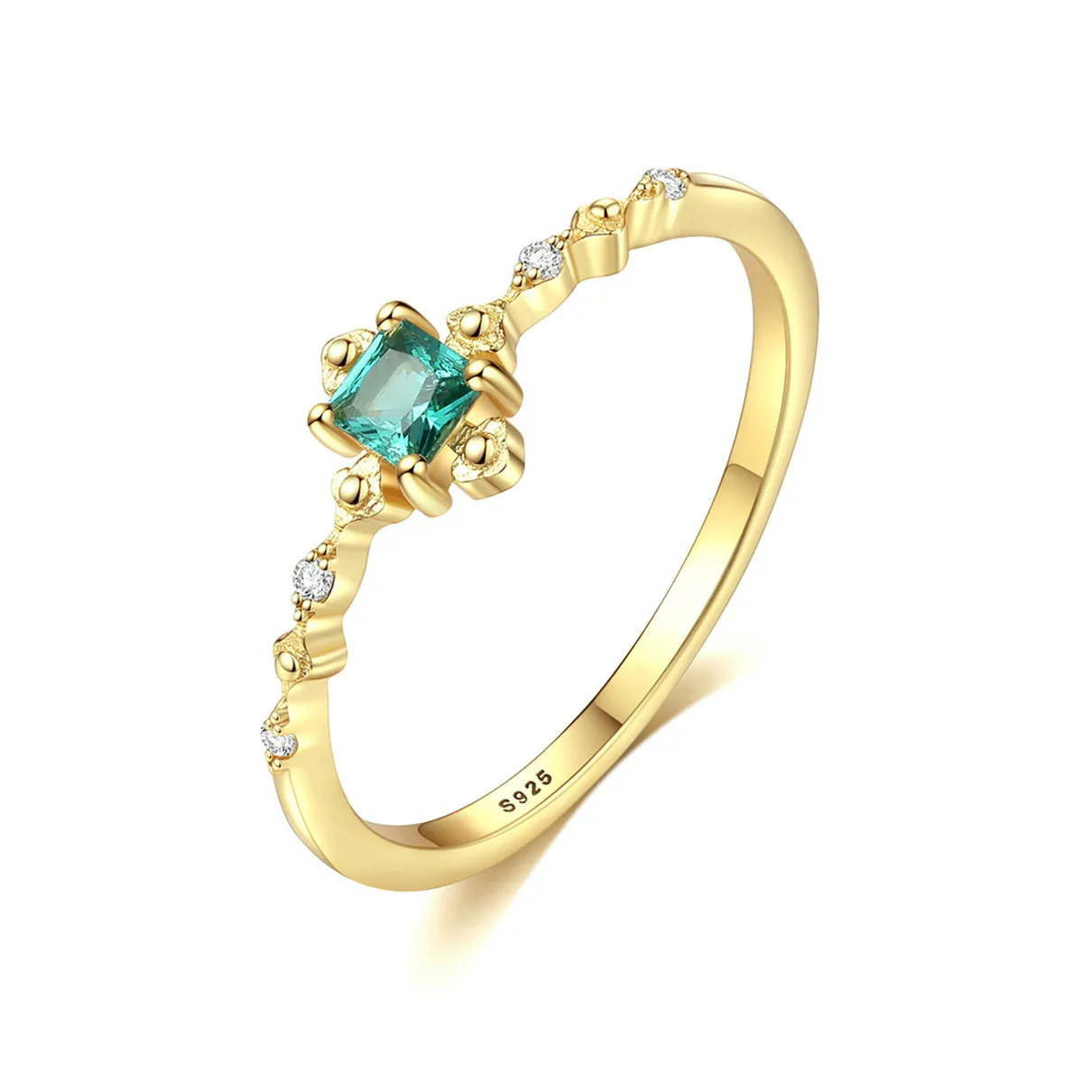 Rainbamabom Vintage 925 Sterling Silver Emerald Gemstone Wedding Engagement Ring Women Fine Jewelry Gift Wholesale Drop Shipping | Украшения