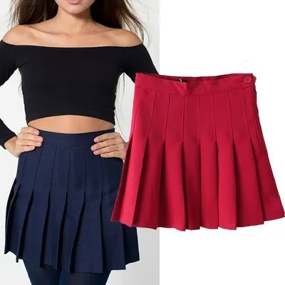 Весенняя плиссированная юбка для девочек Милая Короткая 2017|pleated skirt|a pleated skirtshort