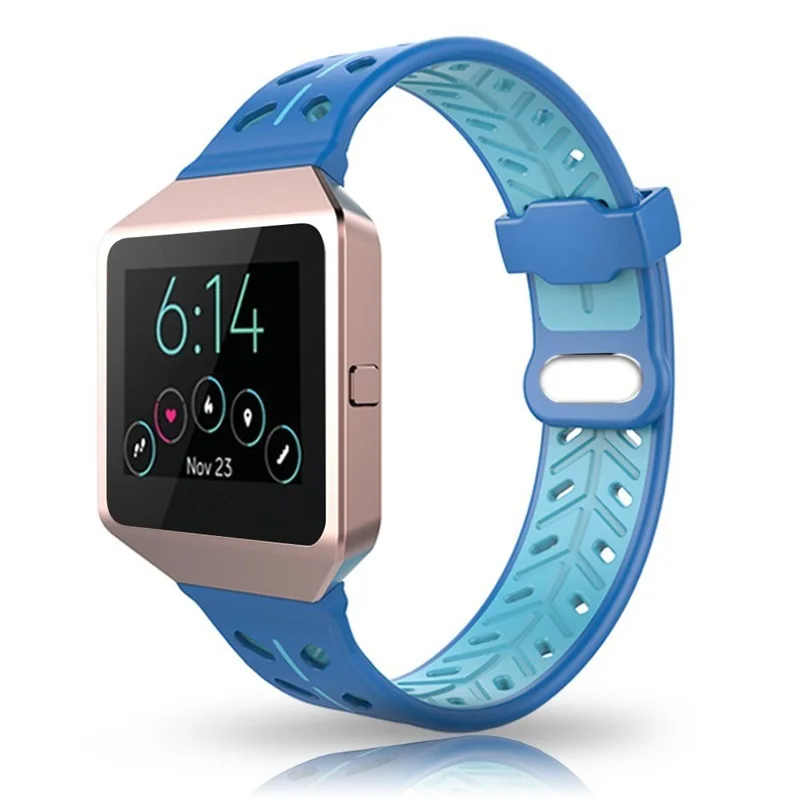 Bemorcabo Мягкие силиконовые часы ремешок Браслет для Fitbit Blaze Смарт фитнес часы Спорт листья стиль без рамки