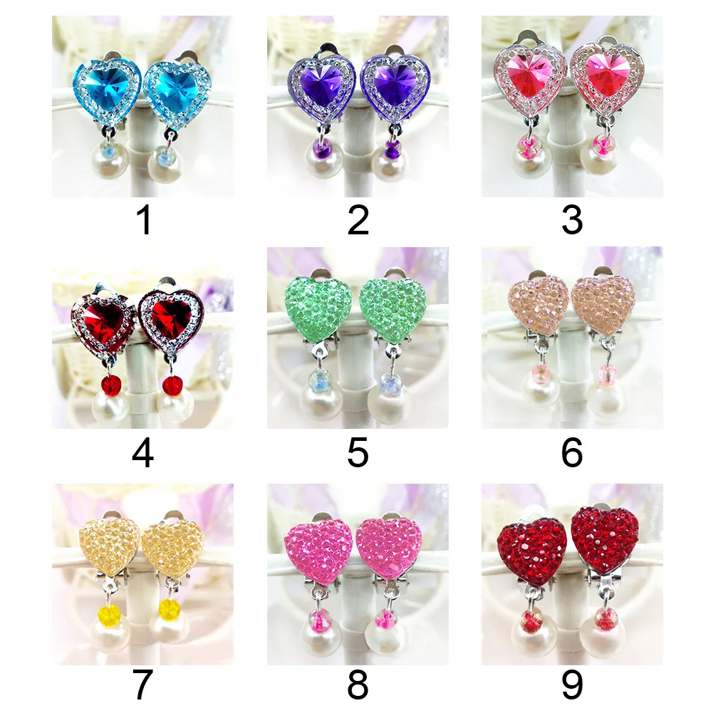 1 пара детские серьги клипсы с мягкой подушкой|Серьги-клипсы| |