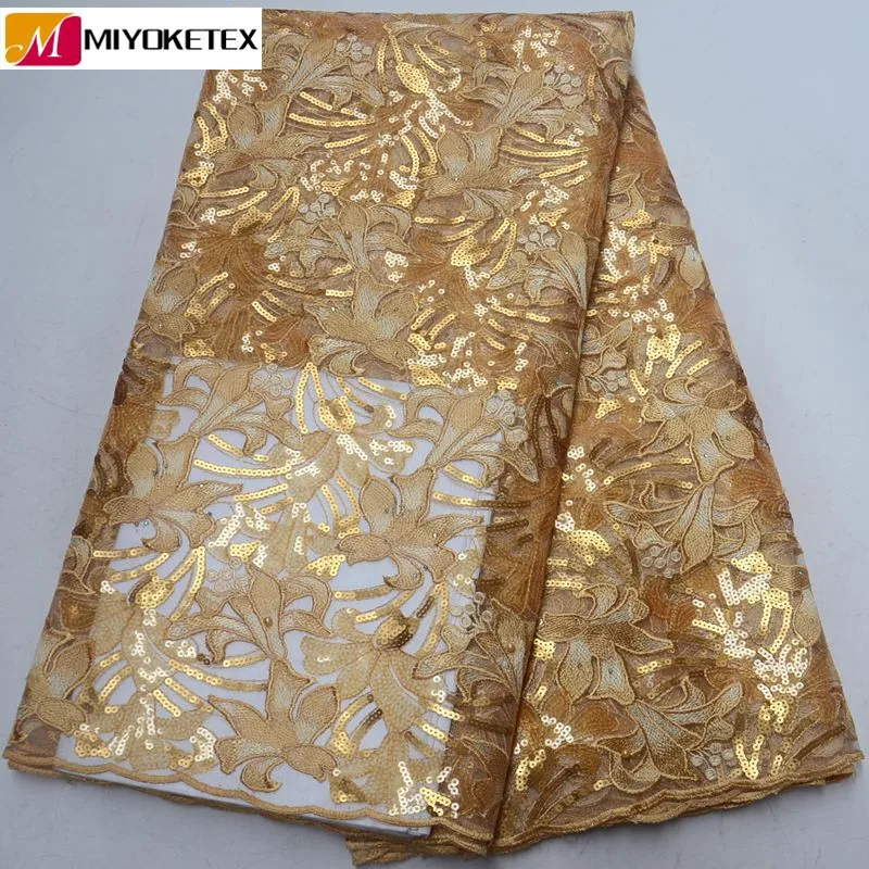 Handcut Organza Lace African Fabric 2020 High Quality French Net Fabrics With Sequins For Party Dresses PSA500-1 | Дом и сад