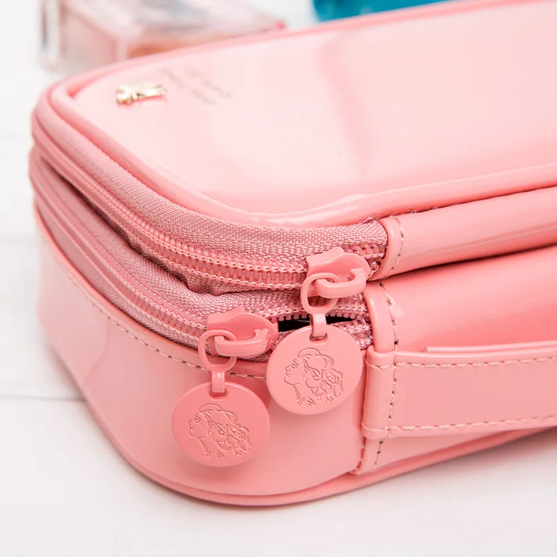 Брендовый двойной слой косметики HMUNII сумка для из искусственной кожи