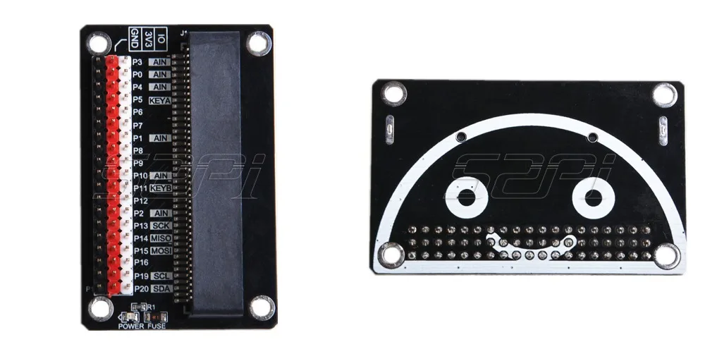 52Pi MicroBit базовое расширение Expension Breakout Board Вертикальная/горизонтальная версия для Raspberry Pi 3B+(Plus)/3B/2B