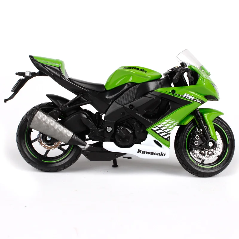 Maisto 1:18 зеленая большая игрушка для мотоцикла литье под давлением kawasaki 1/18 модель