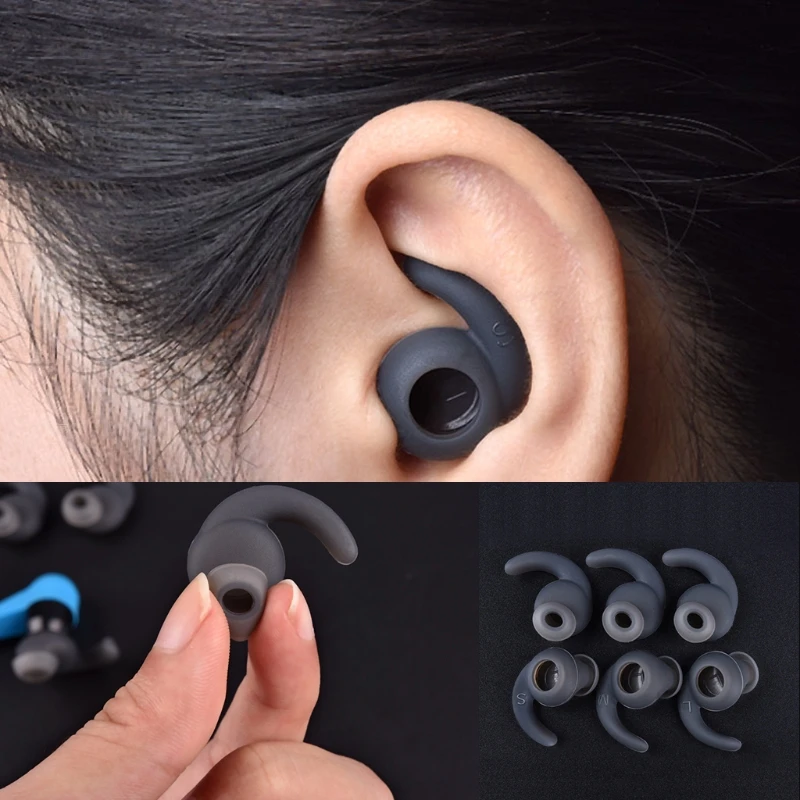 

3 Pairs/Set S/M/L Silicone In-Ear Earbuds Eartips Cover With Ear Hook For REFLECT Sports Bluetooth Headset