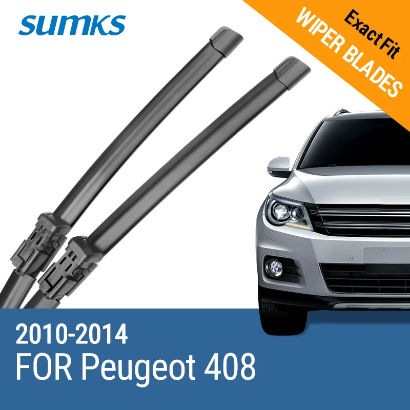 

SUMKS Wiper Blades for Peugeot 408 30"&26" Fit Push Button Arms 2010 2011 2012 2013 2014