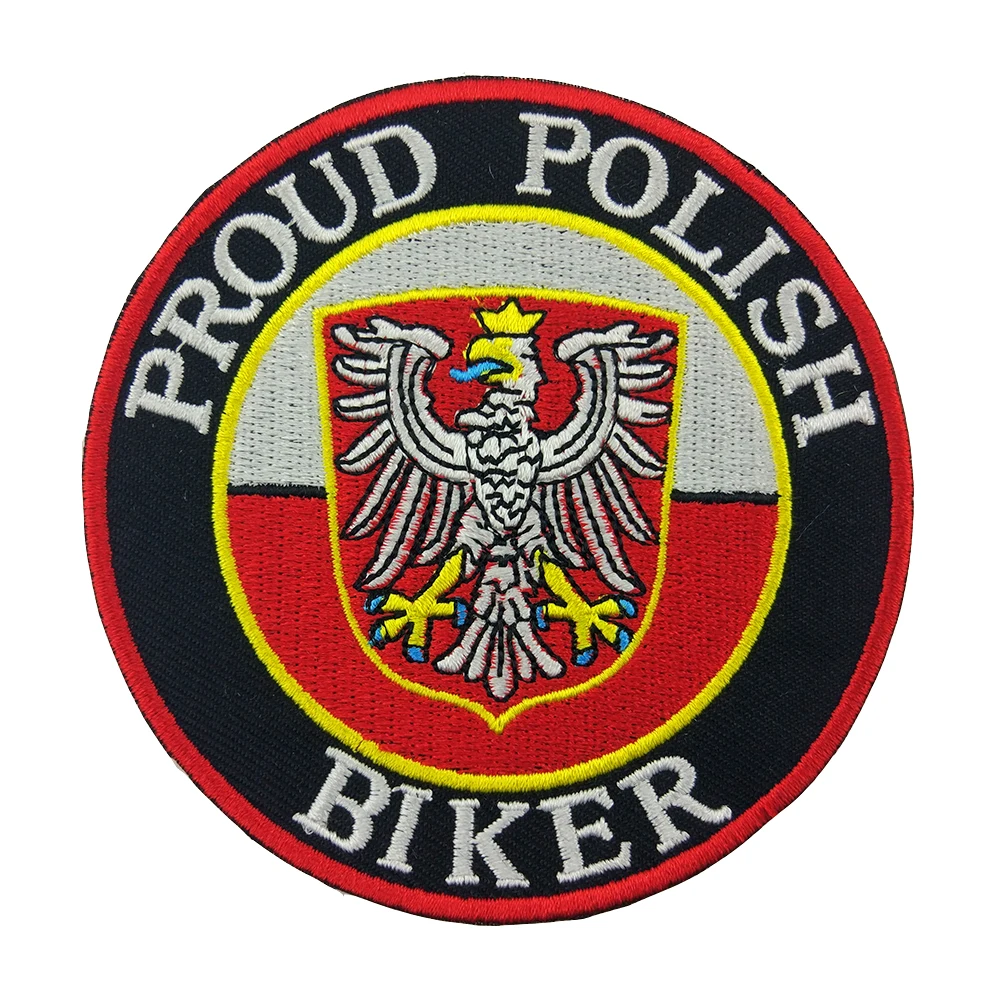 Нашивка с вышивкой для байкеров Prod польский флаг эмблема железо на польской