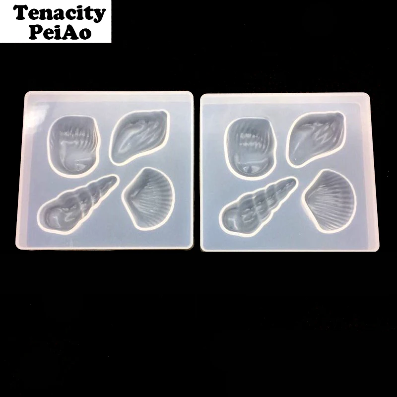 Силиконовая форма сделай сам в виде ракушек формы для смолы сережек подвесок