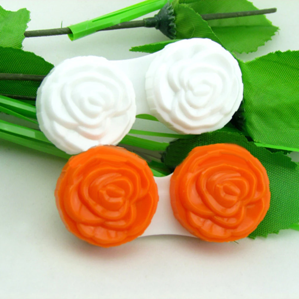 Цветочный контейнер для контактных линз карманный пластиковый чехол хранения