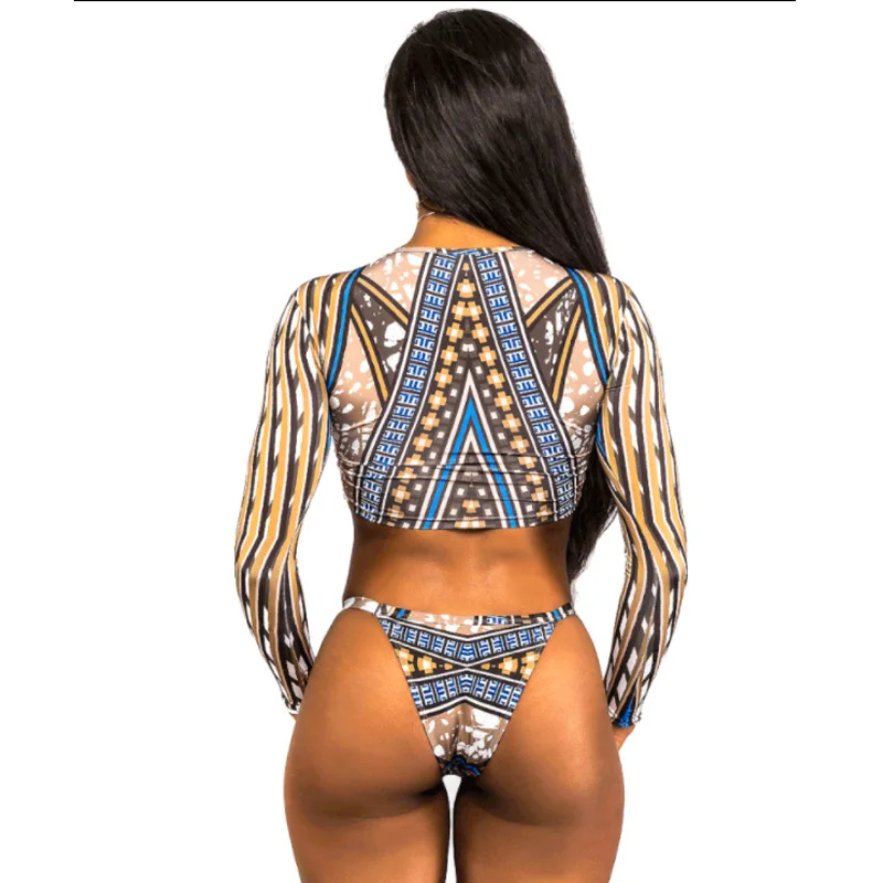JWAINCKD 2018 New Rash Guards Women Surfing Swimming Suit Swimwear Long Sleeve Outdoor Sports Maillot Swimsuit Bikini Two Pieces | Спорт и