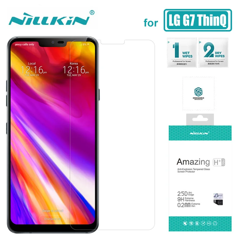 Nillkin для LG G7 ThinQ Закаленное стекло-экран протектор удивительный 9H+ Pro против царапин для LG V20 G6 Q7 G7 ThinQ Nilkin 2.5D стекло
