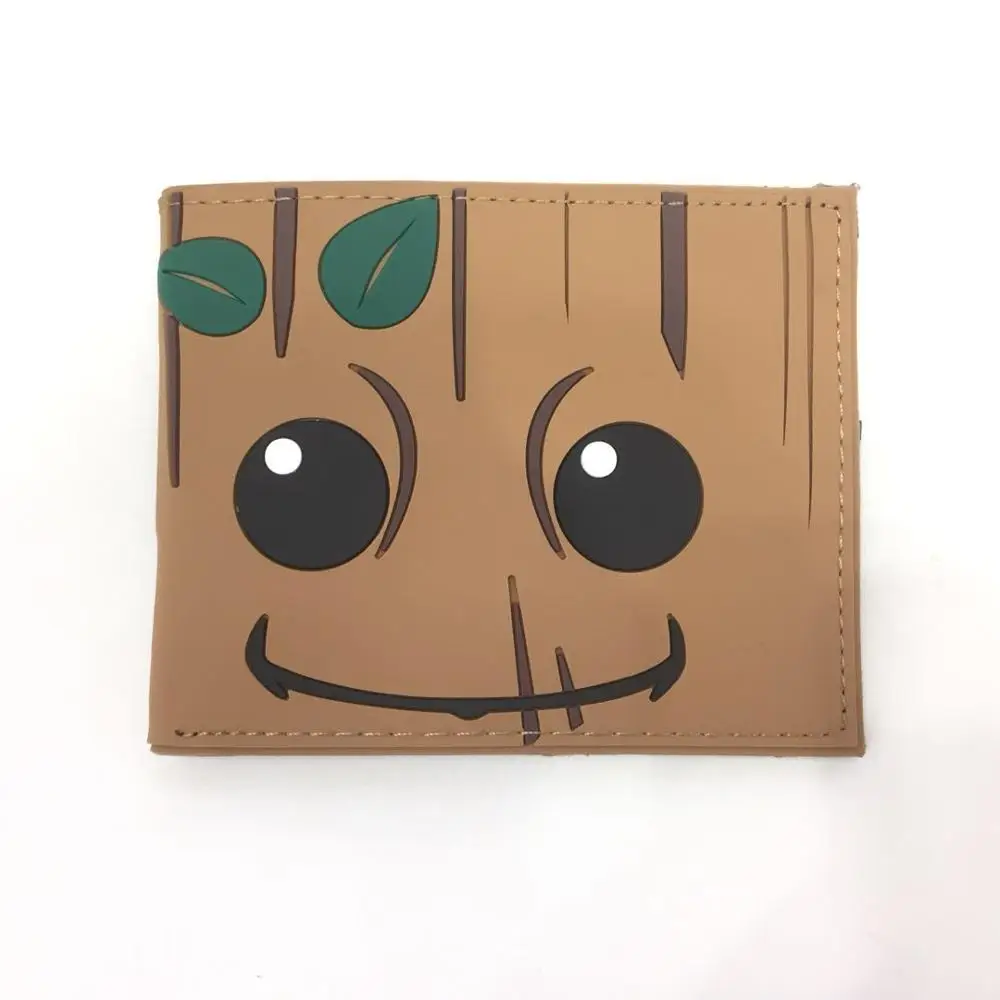 Бумажник с логотипом guardiers of the galaxy Groot, водонепроницаемый короткий кошелек для мальчиков и девочек, двойной складной кошелек для кредитных карт