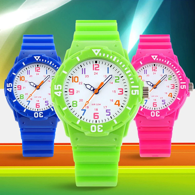 Детские спортивные часы модные повседневные мужские и женские кварцевые
